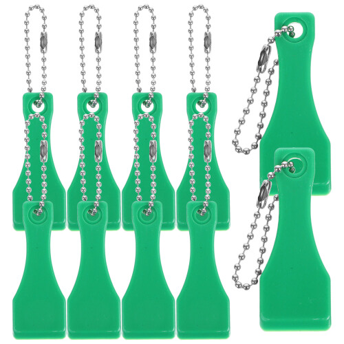 20Pièces Clés Gratteuses Ticket Vert Plastique ABS, Outils Porte-Clés 2