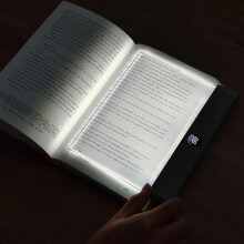 Rechargeable Book Light with Timer (1-99 min auto-off), 3-color dimmable LED, 1200mAh battery, clip-on reading light for bed/kids/studying