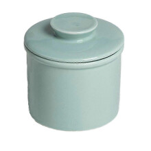 Ceramic Butter Crock with Lid - French Style Butter Keeper for Spreadable Butter, Dishwasher Safe, Butter Storage Container
