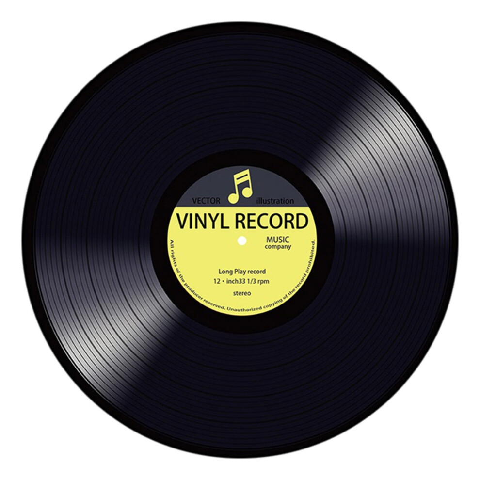 Vinyl Round Area Fabric Room Carpet Mat Bedroom Floor Soft Printed Rug Record Home Textiles, 1Pc Record Carpet