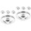 8Stk Öltopf Deckel Metall Gewürzglas Abdeckung Silber 5