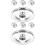 8Stk Öltopf Deckel Metall Gewürzglas Abdeckung Silber 6