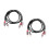 2Stk Robustes 2 Auf 2 Kabel PVC Audioadapter Schwarz 4