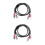 2Stk Robustes 2 Auf 2 Kabel PVC Audioadapter Schwarz 5