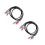 2Stk Robustes 2 Auf 2 Kabel PVC Audioadapter Schwarz 6