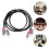 2Stk Robustes 2 Auf 2 Kabel PVC Audioadapter Schwarz 11