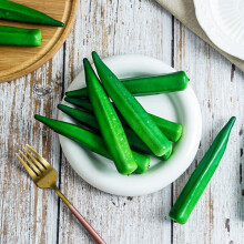 Realistic Okra Shape Artificial Okra Green Foams 10Pcs