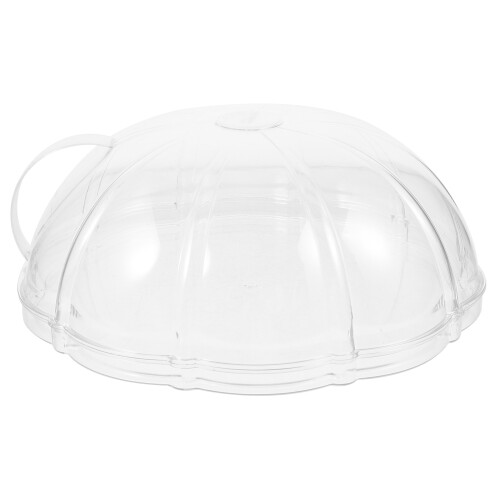 2Stk Transparenter Mikrowellen Spritzschutz Kunststoff Frischhaltedach 1