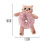 Damen-Plüsch-3D-Haargummi in Fuchsia 2