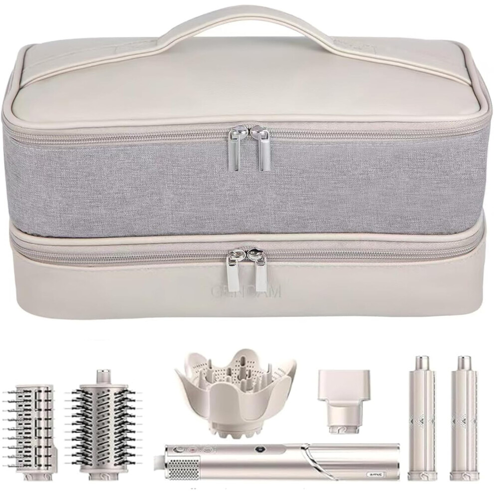 Double-Layer Hair Dryer & Styling Tools Bag, Water-Resistant Travel Bag Compatible with Most Dryers, Brushes, Attachments & Diffusers