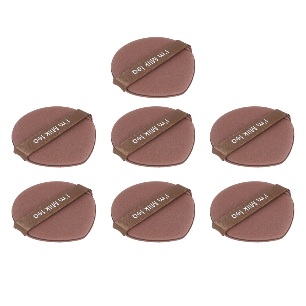 28Pcs Triangle Powder Puff Set, Soft Sponge, Coffee Color