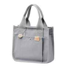 Canvas-Tragetasche, lässige Handtasche mit mehreren Fächern, großes Fassungsvermögen, Einkaufstasche, Schultertasche