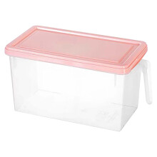 Square Stackable Refrigerator Storage Containers with Lids, for Veggies, Meat, Eggs – Large Plastic Pantry Organizers with Handles