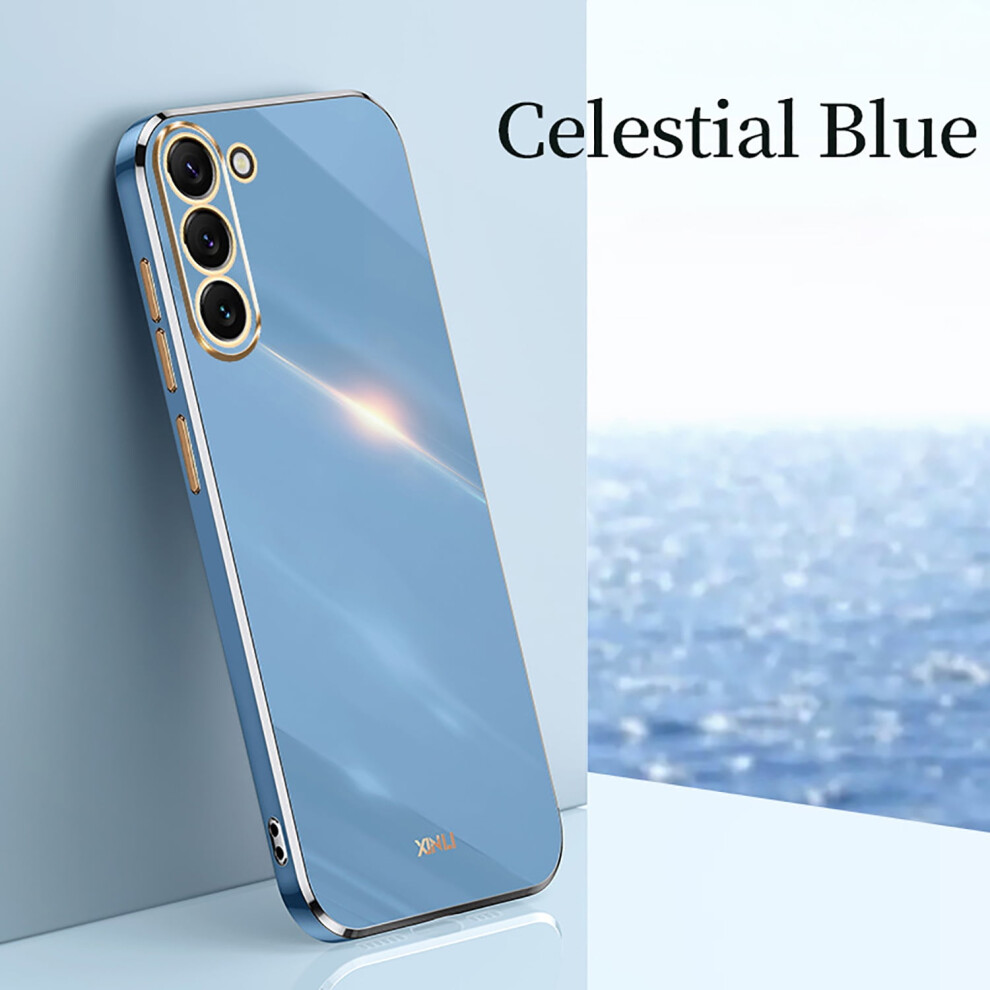 Allytechgroup Case For Samsung Galaxy S25+ – Electroplated, Shockproof, Slim, Anti-Scratch Bumper Cover (Blue) Blue 9152228650244