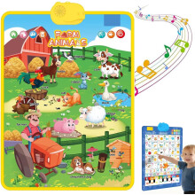 2025 Talking Wall Chart for Kids – English & Spanish Learning Poster with Songs, ABCs, Numbers, Animals & Piano, Compatible with Toddlers 1-6