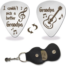 Stainless Steel Guitar Pick with Holder 1 Pack