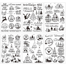 Christmas Candle Water Transfer Stickers 3/2/1PCS
