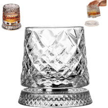 Whiskey Glass Lead-Free Crystal 360 Rotating with