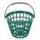 Golf Ball Bucket with Handle - Durable Nylon Plastic Green Holds 25 Golf Balls 3