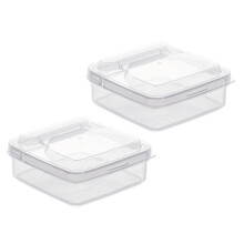 2Set Covered Butter Dish with Lid Transparent PP Kitchen Use for Households