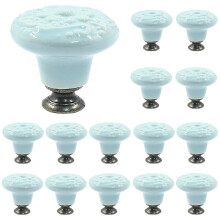 Ceramic Knobs Sky Blue 34mm 10 pcs