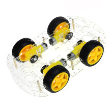 Acrylic Double 4WD Smart Robot Car Chassis Kit