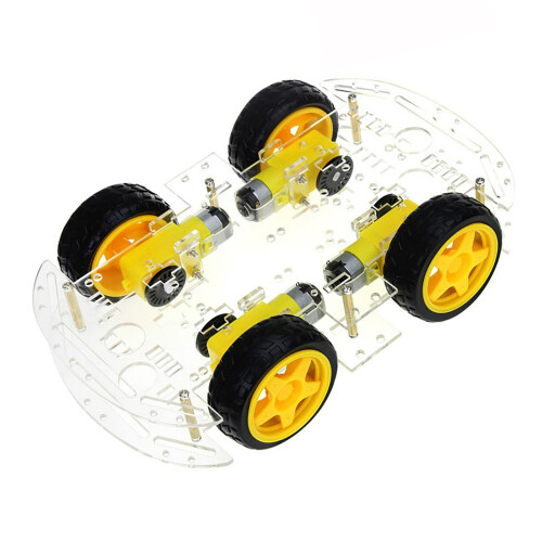 Acrylic Double 4WD Smart Robot Car Chassis Kit