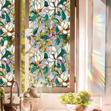 Double-sided color bird repellent stickers, electrostatic glass window film for collision prevention & decoration