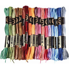 18 Skeins 6-Strand Variegated Embroidery Floss, Rainbow Gradient Thread for Friendship Bracelets, Jewelry & DIY Crafts