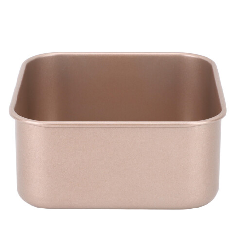 Gold Deep Square Baking Sheet – Thickened Carbon Steel, Non‑Stick, Stackable, Ideal for Cake, Bread, Barbecue & Serving