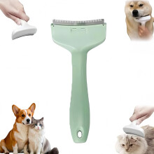 V-Tooth Deshedding Comb for Dogs & Cats – Ergonomic Handle, Tight V-Shaped Teeth, Compatible with Pet Grooming