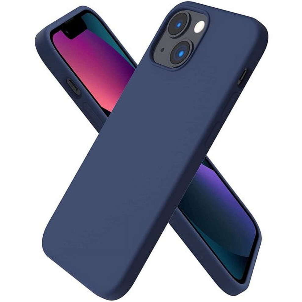 Silicone Soft Case Designed For Compatible With Iphone 14 Shockproof Durable Slim Fit, Navy Blue 9152228653559