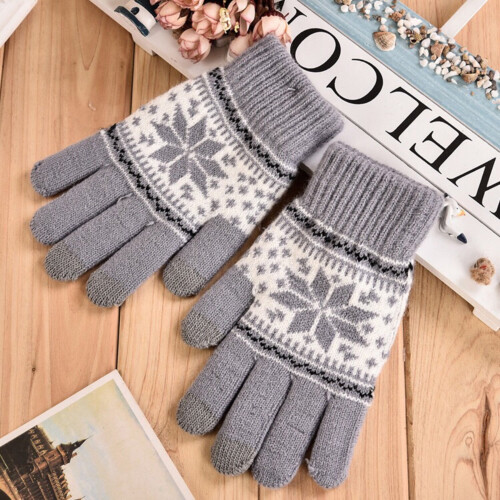 Warm Disposable Fleece Gloves for Adults, Windproof Ski 1