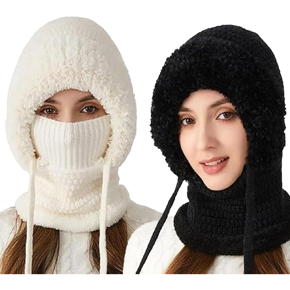3-In-1 Winter Beanie Hat With Scarf And Face Mask 962029102243