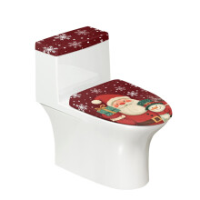 Christmas Toilet Lid Cover Set Polyester 2-Piece