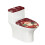 Christmas Toilet Lid Cover Set Polyester 2-Piece 1