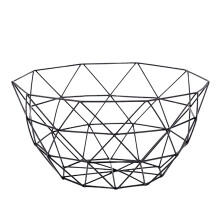 Non-Slip Pad Versatile Storage Basket, Portable Geometric Metal Wire Basket for Indoor Outdoor Use, Stylish Countertop Decor, Freshness-Preserving