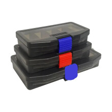 Fishing Tackle Storage Box Grey Plastic 3PCS