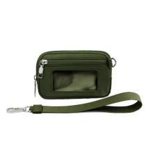 PVC Card Wallet Wrist Bag – Compatible with Bank Cards & Coins, Nylon Unisex Wristlet for Travel & Daily Use