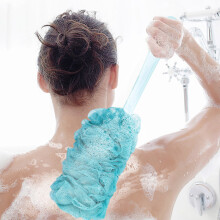 Super Soft Sensitive Skin Rich Creamly Lather Mesh Bath Pouf Premium Quality Health Materials Shower Loofahs Easy To Use Long Hanging Loop For Daily