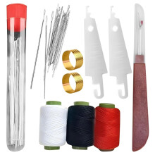 39-Piece Sewing Tool Set with 30 Needles, 3 Threads, Seam Ripper, Thimbles, Threaders & Case—Ideal for Travel, Mending, Quilting, Embroidery
