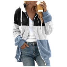 Jacken und Mäntel in großen Größen für Damen mit Kapuze, modische Pullover mit Reißverschluss, V-Ausschnitt, langärmlige Kapuzenblusen und