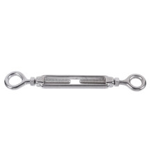 Set of 3 Metal Rope Tension Open-Body Turnbuckle Barb Eye Bolts Kit Silver