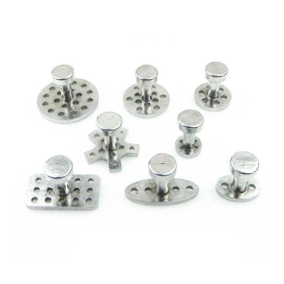 8 Sizes Car Body Dent Repair Aluminum Puller Tabs Cold-Glue Kit Paintless Tool 9130661047135