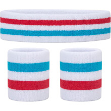 Sweatband Set Sports Headband Wristband Set Sweatbands Terry Cloth Wristband Wrist Sweatband Headbands Moisture Wicking Sweat Absorbing Head Band