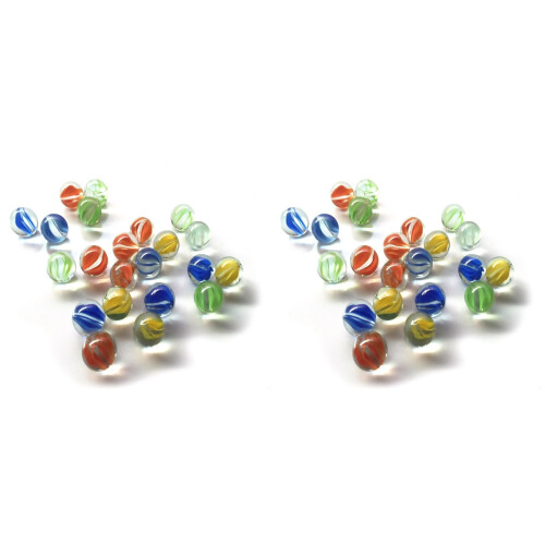 2Stk 100 Farbige Murmelgläser Für Kinder Mit Glatter Oberfläche 1