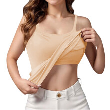 Women's sleeveless fitted camisole with built-in padded bra