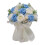 Artificial Wedding Bouquet Blue Elegant Decorative 4