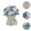 Artificial Wedding Bouquet Blue Elegant Decorative 8