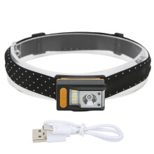 Outil ultime pour les activités de plein air : lampe frontale rechargeable à double source lumineuse, tête de lampe réglable pour une